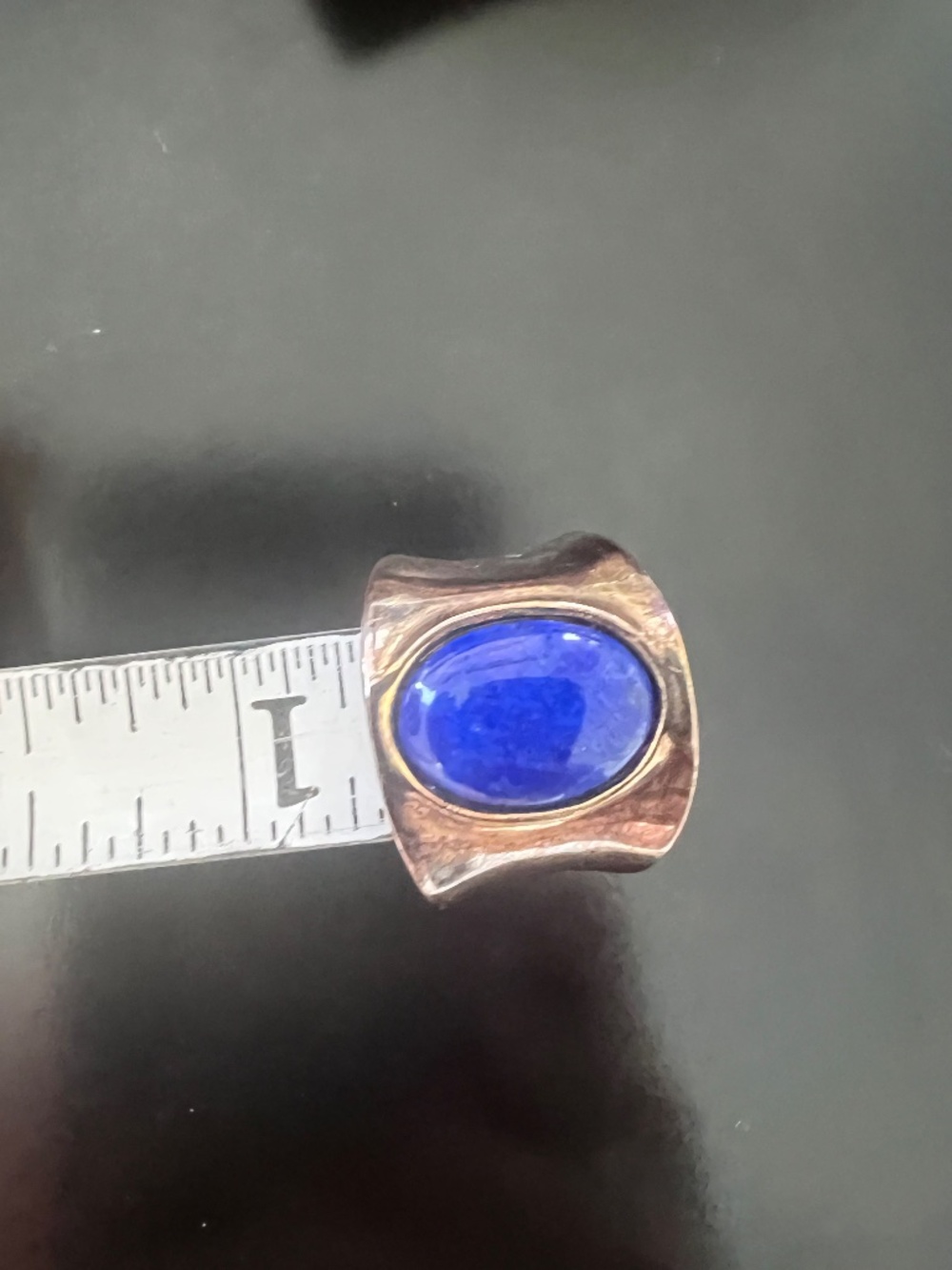 Ross-Simons Vintage Blue Lapis Statement Ring Size 9 - Picture 7 of 7